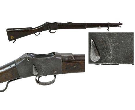 A 19th Century Martini-Henry II/2 Carbine, the 52cm round barrel with hinged ladder rear sight, with various inspector's mark