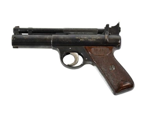PURCHASER MUST BE 18 YEARS OF AGE OR OVERA Webley &amp; Scott "Senior" .177 Calibre Air Pistol, batch number 718, with blued 