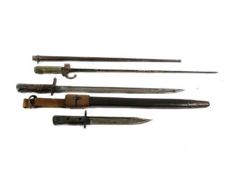 A Remington 1913 Pattern Bayonet by Remington, the blade stamped with maker's mark, date, issue mark for March 1916, inspecti