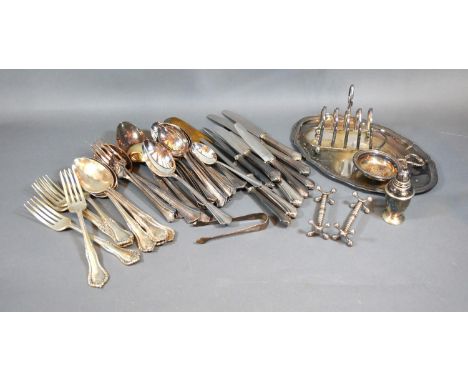 A Silver Plated Canteen of Cutlery by Berndorf, together with a small collection of other silver plated flatware and silver p