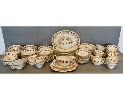 A Foley Tea and Dinner Service decorated Autumn Leaves 