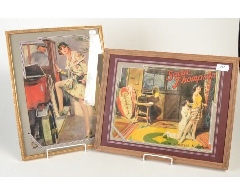 A 1928 coloured lithographic advertisement for the film 'Sadie Thompson' by W. Somerset Maugham, together with a similar prin