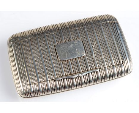 A ribbed silver 19th century snuff box.