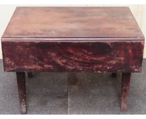 Small 19th century drop leaf table. Approx. 45 x 63 x 70cms

use scuffs scratches etc 