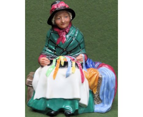 Royal Doulton glazed ceramic figure - Silks &amp; Ribbons. HN2017

reasonable used condition 