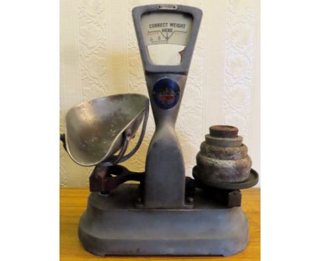 Vintage set of 'Vandome's' sweet scales. Approx. 43cms H

used condition wear and tear 