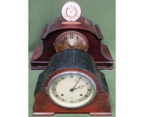 Three various vintage mantle clocks

All in used condition, unchecked and not tested for working 