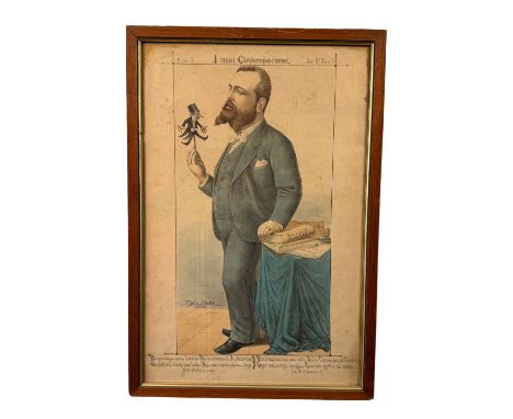 Flauti Vincenzo - Manganaro (1842 – 1920) - Original lithograph extracted from the second edition of "L’album dei 500," print