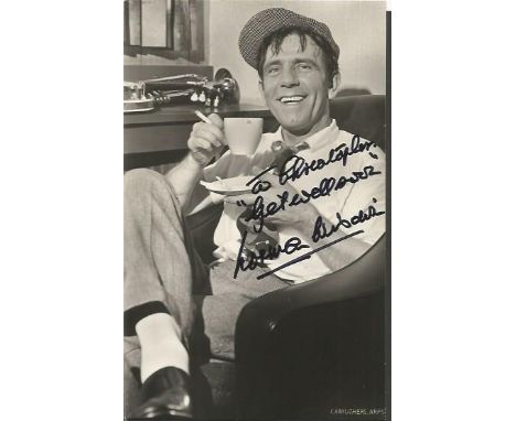 Norman Wisdom signed 6 x 4 inch b/w portrait photo dedicated to Christopher Good condition. All signed items come with Certif