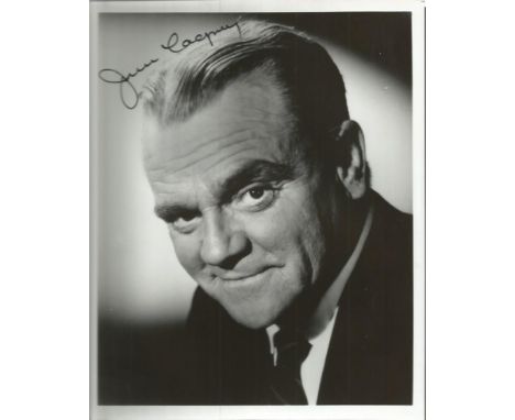 James Cagney signed 10x8 b/w photo. Nice 10x8 portrait photo signed by Jimmy Cagney (1899 - 1986) one of the greatest Hollywo