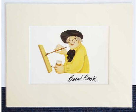 Beryl Cook signed print. Lovely 7x5 print of the painting Self Portrait by artist Beryl Cook (1926 - 2008). One of Britain's 