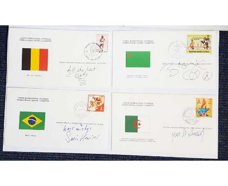 Celebrity Signed Olympic First Day Cover Collection. Unusual boxed set of 1980 International Olympic Committee official first