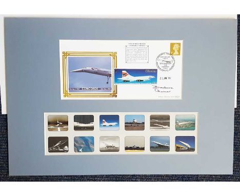 Barbara Harmer autographed presentation. 2006 Benham Concorde first day cover doubled with a nice Concorde Gibralta stamp and