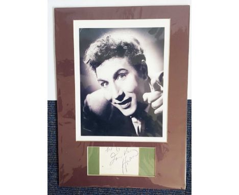 Frankie Howerd autographed presentation. Genuine signature piece in the hand of the late great comedian Frankie Howerd, prese