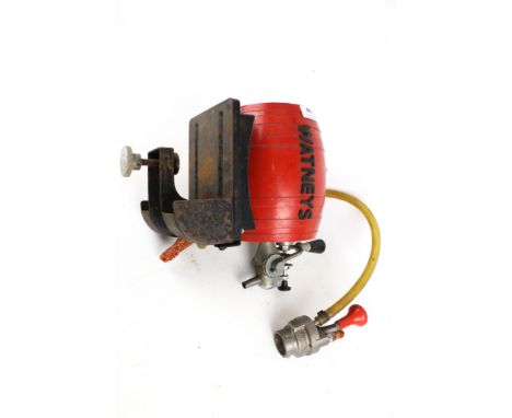 A vintage Watney's keg red barrel bar tap. H32cm