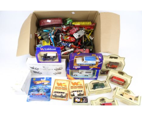 A collection of assorted vintage die cast model vehicles. Including Corgi, Matchbox, etc.