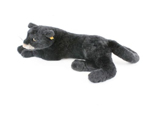 A Steiff black panther 'Taky Panther' stuffed toy. No.065200, L57cm