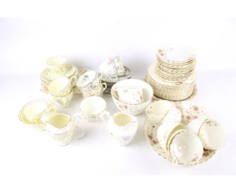 A collection of three vintage floral tea services. Including 'Chapman', 'Plant Tuscan' and 'Livadia Asbury', max. H11cm