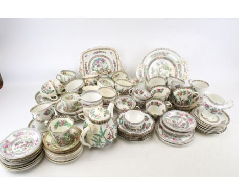 A collection of 20th century 'Indian Tree' pattern ceramics. Including Aynsley cups and saucers, a Coalport teapot, Hammersle