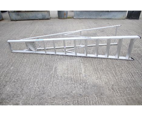 A contemporary aluminium step ladder. H310cm (folded)