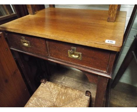 2' mahogany side table with fitted 2 drawers 