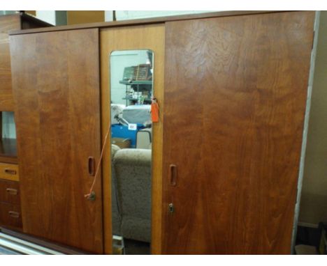 4' modern Lebus tea 2 door wardrobe with centre mirror 