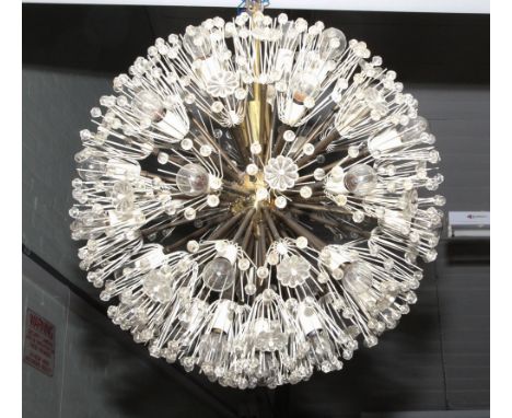 Vintage 1950's -  1960's Sputnik Glass ball shaped chandelier style light fitting,designed by Emil Stejnar with floral detail