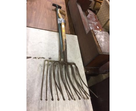 BEET FORK AND 2 HAY FORKS