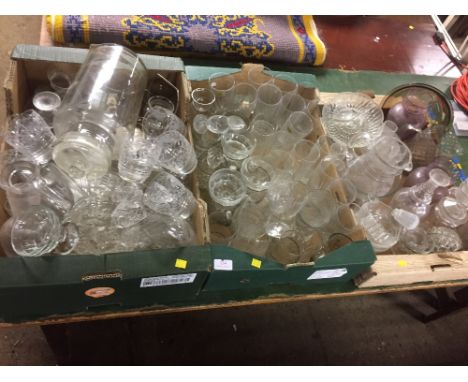 2 BOXES OF GLASSWARE