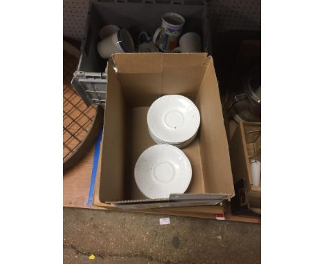 1 BOX MIXED MUGS/CHURCHILL CUPS [X29] & SAUCERS [15]