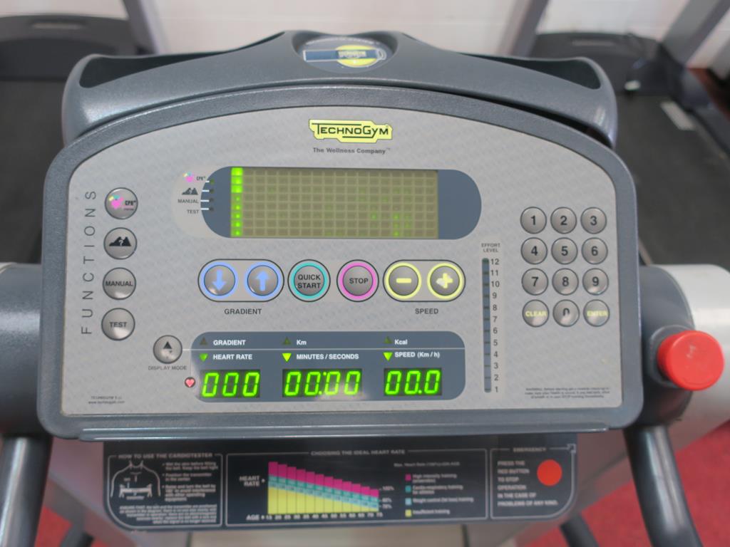 * A Technogym 'Run 600 XT Pro Treadmill with interactive screen and