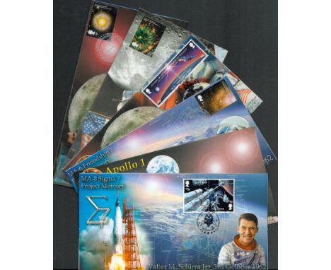 6 x N.A.S.A. Apollo Missions Limited Edition FDCs /CCs Featuring the Space Exploration Missions, includes Apollo 10 A Tribute