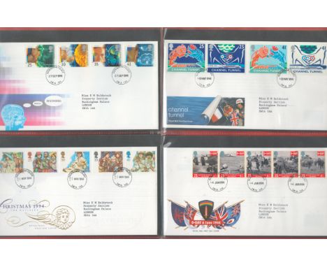 20 x FDCs or Comm. Covers  Housed in 10 Album Leaves, with Stamps and Various FDI Postmarks including The Queen's Beasts 1998