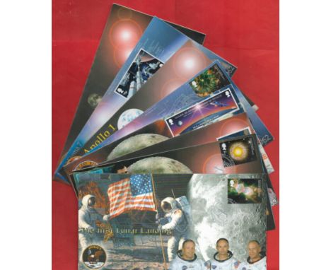 8 x N.A.S.A. Apollo Missions Limited Edition FDCs /CCs Featuring the Space Exploration Missions, includes Apollo 10 A Tribute