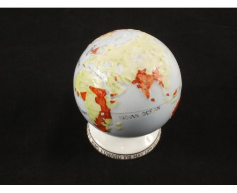 A Melba ware Edward VIII Coronation souvenir world globe