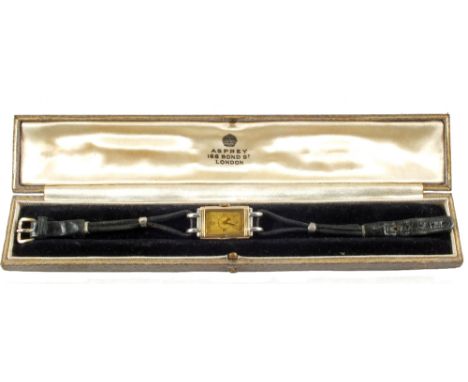A lady's steel and 9ct Gold Jaeger Lecoultre Reverso wristwatch, outer case marked Patent Acier Staybrite 47941, comes in Asp