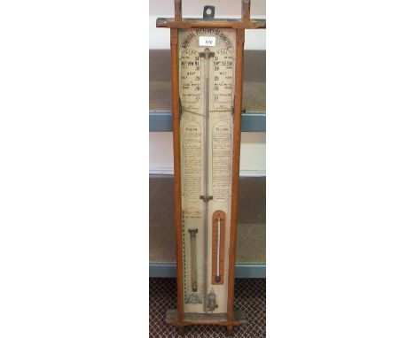 An Oak cased Admiral FitzRoy barometer