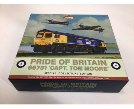 Bachmann n gauge boxed sets Pride of Britain 66731 "Captain Tom Moore", 371-396K, Longmoor Military Railway 370-400 and Cumbr