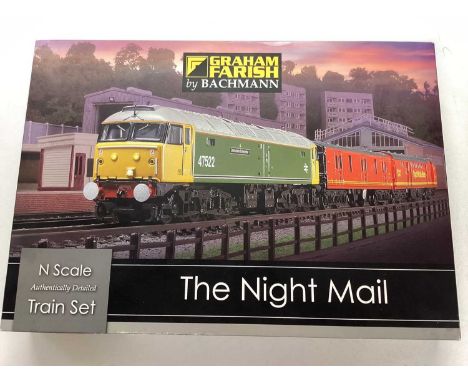 Graham Farish by Bachman N gauge 'The Night Mail' Train Set including BR green Class 47 Diesel locomotive 'Doncaster Enterpri