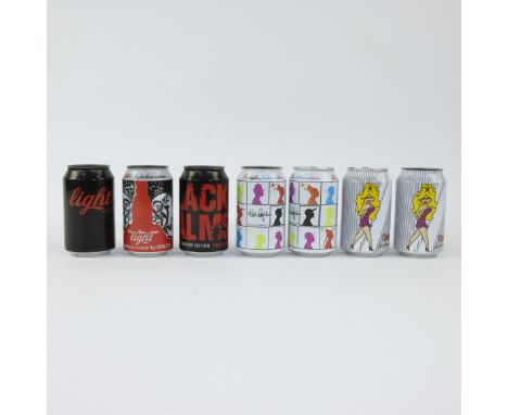 Collectors item Coca Cola fashion edition, 5 unique cans (7 pieces), with original leafletCollectors item Coca Cola fashion e