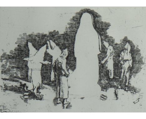 Michaël BORREMANS (1963), etching Soubirous, numbered 25/30, titled, signed and dated 2017Michaël BORREMANS (1963), ets Soubi