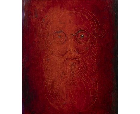 Félix DE BOECK (1898-1995), oil on hardboard self-portrait, signed and dated 1977Félix DE BOECK (1898-1995), olie op hardboar