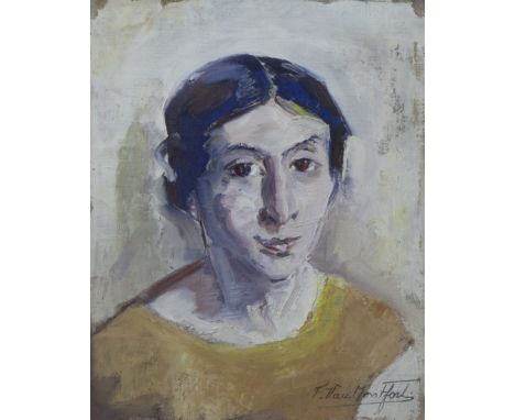 Franz VAN MONTFORT (1889-1980), oil on canvas female portrait, signedFranz VAN MONTFORT (1889-1980), olie op doek damesportre