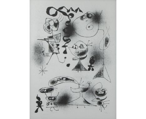 Joan MIRO (1893-1983), lithografie Serie Barcelona, met diepdrukstempel Foundation Miro, genummerd 158/175 en getekend en ged