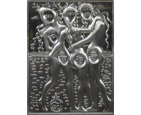 Salvador Dali (1904-1989), LE TRE GRAZIE, from a series of 12 bas-reliefs made in solid stamped sterling silver 925/1000, num