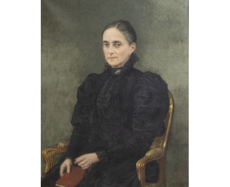 Constant CAP (1842-1915), oil on canvas Ladies portrait, signed and dated 1893Constant CAP (1842-1915), olie op doek Damespor