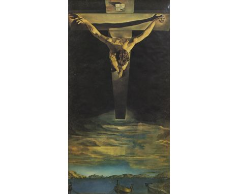 Salvador DALI (1904-1989), porcelain plaque Christ of St John of the Cross, after a 1951 oil paintingSalvador DALI (1904-1989