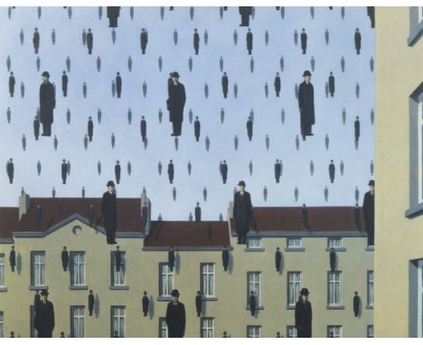 René Magritte (1898-1967), colour lithograph after Magritte's work Golconde (1953), numbered 154/275 and bearing the dry stam