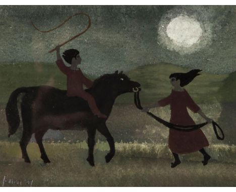 Mary Fedden (1915-2012) - Moon Light Watercolour and gouache Signed and dated "07" lower left 13.5 x 17.5 cm. (5 1/4 x 6 7/8 