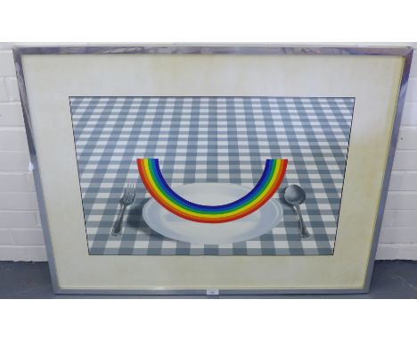 Patrick Hughes Rainbow Trout Screen Print No. 11/150 Signed and dated '79 75 x 50cm